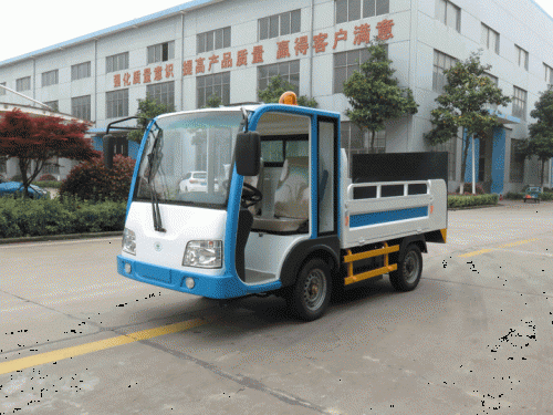 荆州电动环卫车_电动六桶清运车
