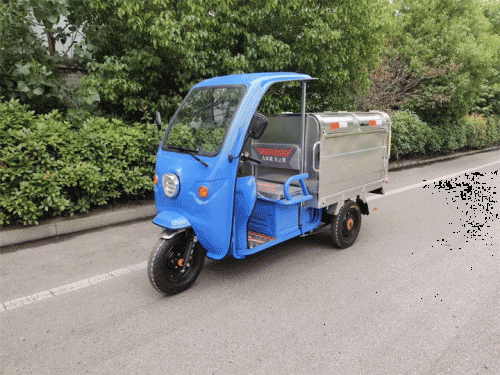 荆州电动保洁车_电动三轮不锈钢收集车
