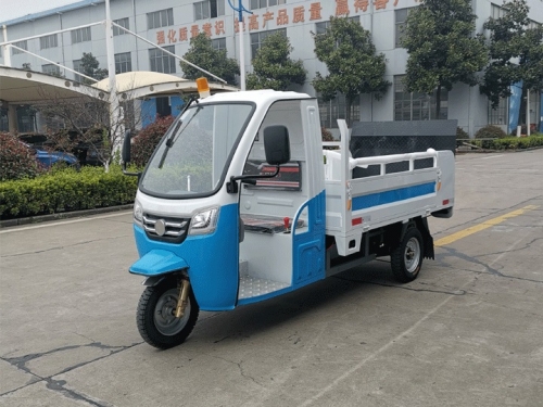 荆州电动环卫车_电动三轮八桶清运车